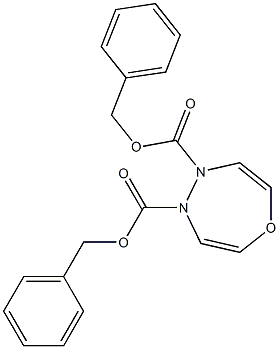 4,5-Dihydro-1,4,5-oxadiazepine-4,5-dicarboxylic acid dibenzyl ester Struktur