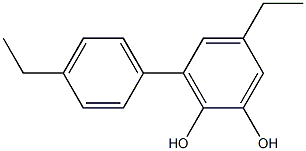 3-(4-Ethylphenyl)-5-ethylbenzene-1,2-diol Struktur