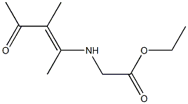 N-(3-Oxo-1-methyl-2-methyl-1-butenyl)glycine ethyl ester Struktur