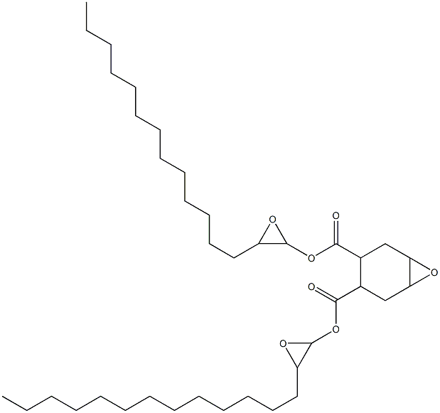 7-Oxabicyclo[4.1.0]heptane-3,4-dicarboxylic acid bis(1,2-epoxypentadecan-1-yl) ester Struktur