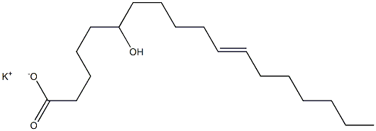 (E)-6-Hydroxy-11-octadecenoic acid potassium salt Struktur