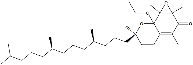 (2R)-2-[(4R,8R)-4,8,12-Trimethyltridecyl]-3,4,7,8-tetrahydro-2,5,7,8-tetramethyl-8a-ethoxy-7,8-epoxy-2H-1-benzopyran-6(8aH)-one Struktur