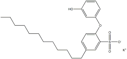 3'-Hydroxy-4-dodecyl[oxybisbenzene]-2-sulfonic acid potassium salt Struktur