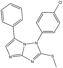 2-(Methylthio)-6-phenyl-1-(4-chlorophenyl)-1H-imidazo[1,2-b][1,2,4]triazole Struktur