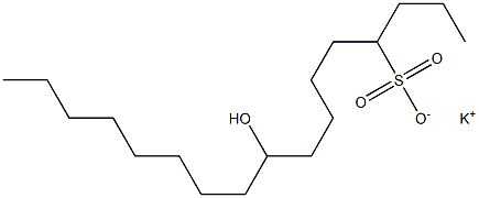 9-Hydroxyheptadecane-4-sulfonic acid potassium salt Struktur