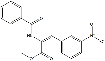 (E)-2-Benzoylamino-3-(3-nitrophenyl)propenoic acid methyl ester Struktur