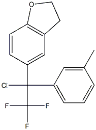 1-Chloro-1-(coumaran-5-yl)-1-(3-methylphenyl)-2,2,2-trifluoroethane Struktur