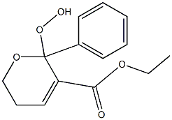 5,6-Dihydro-2-hydroperoxy-2-phenyl-2H-pyran-3-carboxylic acid ethyl ester Struktur