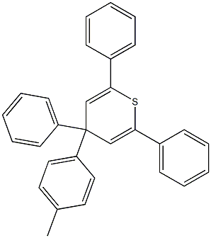 2,4,6-Triphenyl-4-(4-methylphenyl)-4H-thiopyran Struktur