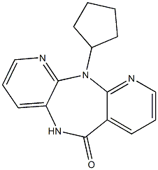 5,11-Dihydro-11-cyclopentyl-6H-dipyrido[3,2-b:2',3'-e][1,4]diazepin-6-one Struktur