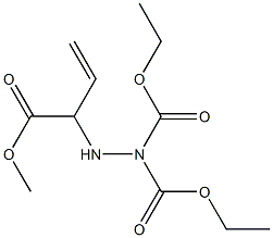 2-[N,N'-Bis(ethoxycarbonyl)hydrazino]-3-butenoic acid methyl ester Struktur