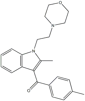 3-(4-Methylbenzoyl)-2-methyl-1-[2-morpholinoethyl]-1H-indole Struktur