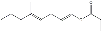 Propionic acid 4,5-dimethyl-1,4-octadienyl ester Struktur