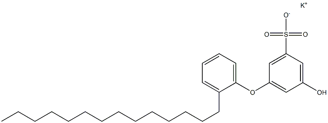 5-Hydroxy-2'-tetradecyl[oxybisbenzene]-3-sulfonic acid potassium salt Struktur