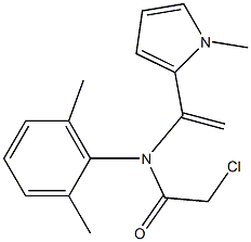 N-[1-(1-Methyl-1H-pyrrol-2-yl)vinyl]-N-(2,6-dimethylphenyl)-2-chloroacetamide Struktur