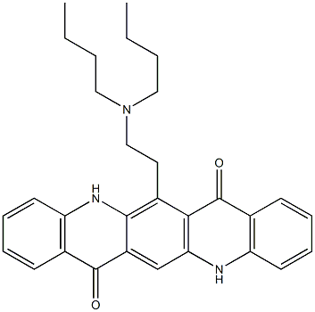 6-[2-(Dibutylamino)ethyl]-5,12-dihydroquino[2,3-b]acridine-7,14-dione Struktur