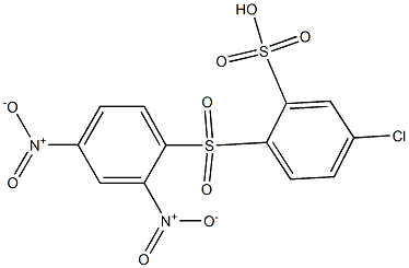 5-Chloro-2-[(2,4-dinitrophenyl)sulfonyl]benzenesulfonic acid Struktur