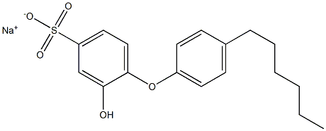 2-Hydroxy-4'-hexyl[oxybisbenzene]-4-sulfonic acid sodium salt Struktur