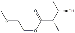 (2S,3S)-2-Methyl-3-hydroxybutyric acid 2-(methylthio)ethyl ester Struktur