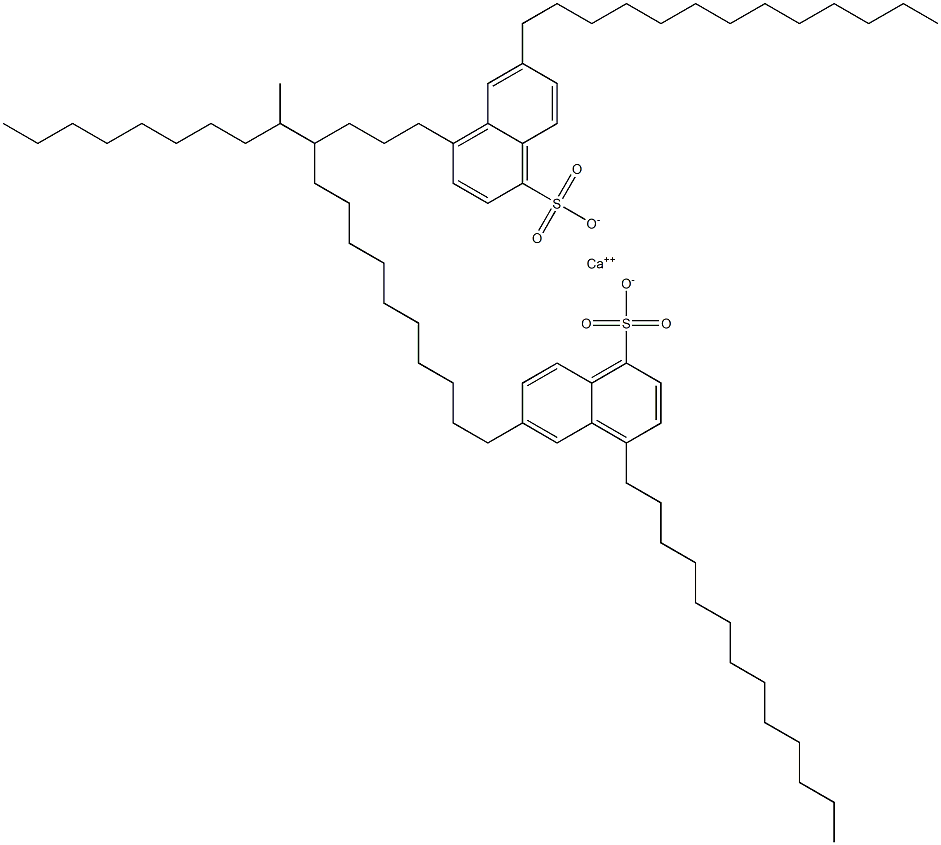 Bis(4,6-ditridecyl-1-naphthalenesulfonic acid)calcium salt Struktur