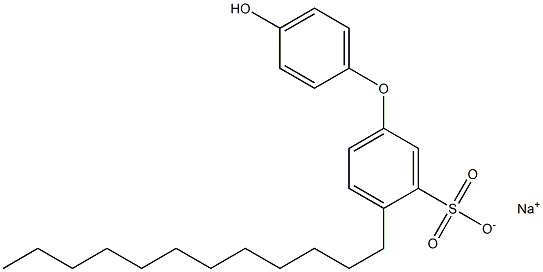 4'-Hydroxy-4-dodecyl[oxybisbenzene]-3-sulfonic acid sodium salt Struktur