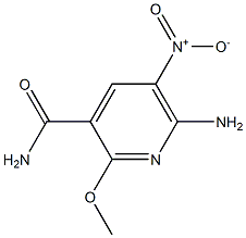 6-Amino-2-methoxy-5-nitropyridine-3-carboxamide Struktur