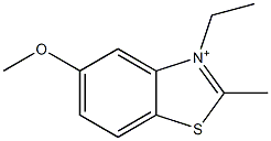 3-Ethyl-5-methoxy-2-methylbenzothiazol-3-ium Struktur