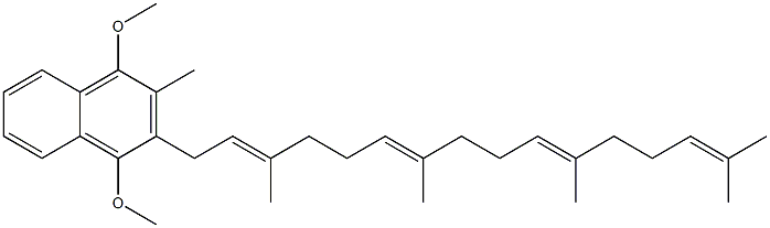 1,4-Dimethoxy-2-methyl-3-[(2E,6E,10E)-3,7,11,15-tetramethyl-2,6,10,14-hexadecatetrenyl]naphthalene Struktur