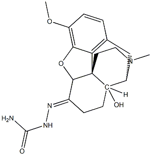 4,5-Epoxy-17-methyl-3-methoxy-6-[2-(carbamoyl)hydrazono]morphinan-14-ol Struktur