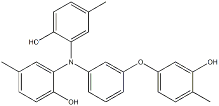 N,N-Bis(2-hydroxy-5-methylphenyl)-3-(3-hydroxy-4-methylphenoxy)benzenamine Struktur