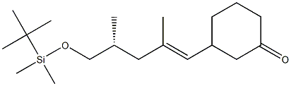 3-[(1E,4R)-2,4-Dimethyl-5-(tert-butyldimethylsilyloxy)-1-penten-1-yl]cyclohexanone Struktur