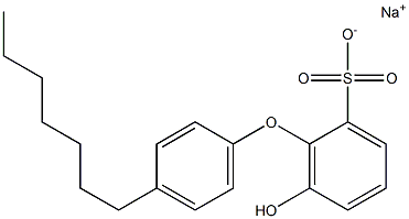 6-Hydroxy-4'-heptyl[oxybisbenzene]-2-sulfonic acid sodium salt Struktur