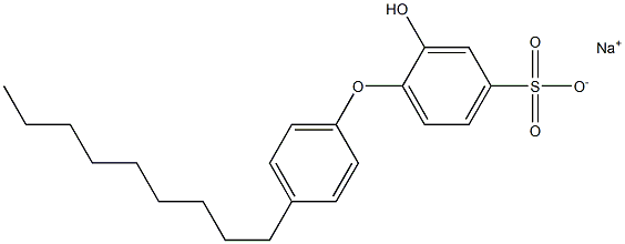 2-Hydroxy-4'-nonyl[oxybisbenzene]-4-sulfonic acid sodium salt Struktur