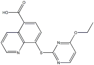 8-[(4-Ethoxypyrimidin-2-yl)thio]quinoline-5-carboxylic acid Struktur