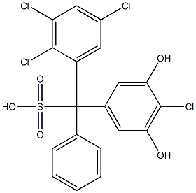 (4-Chloro-3,5-dihydroxyphenyl)(2,3,5-trichlorophenyl)phenylmethanesulfonic acid Struktur