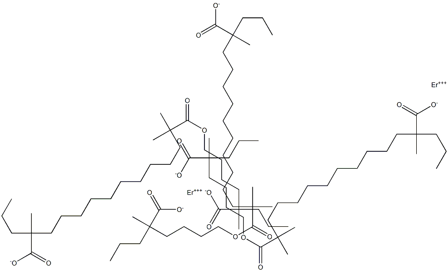 Erbium 2,2-dimethyloctanoate=bis(2-methyl-2-propylhexanoate) Struktur