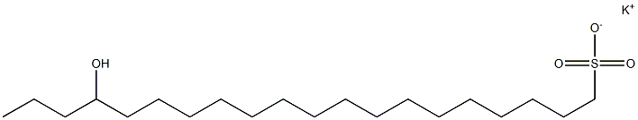 17-Hydroxyicosane-1-sulfonic acid potassium salt Struktur