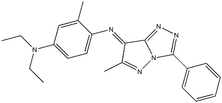 (7E)-7-[[2-Methyl-4-(diethylamino)phenyl]imino]-6-methyl-3-phenyl-7H-pyrazolo[5,1-c]-1,2,4-triazole Struktur