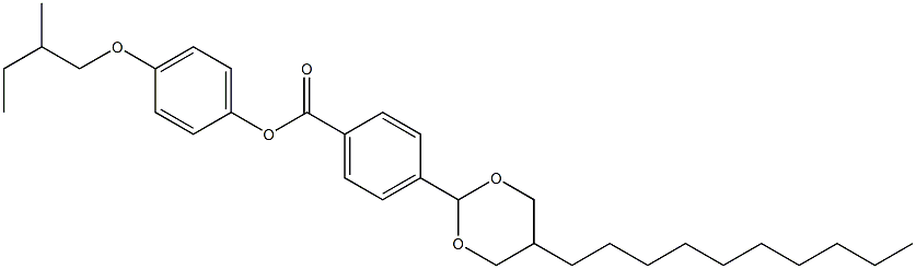 4-(5-Decyl-1,3-dioxan-2-yl)benzoic acid 4-(2-methylbutoxy)phenyl ester Struktur