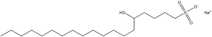 5-Hydroxynonadecane-1-sulfonic acid sodium salt Struktur