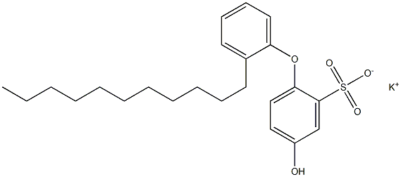 4-Hydroxy-2'-undecyl[oxybisbenzene]-2-sulfonic acid potassium salt Struktur