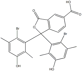 1,1-Bis(6-bromo-3-hydroxy-2,5-dimethylphenyl)-1,3-dihydro-3-oxoisobenzofuran-5-carboxylic acid Struktur