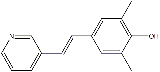 4-[(E)-2-(3-Pyridinyl)ethenyl]-2,6-dimethylphenol Struktur