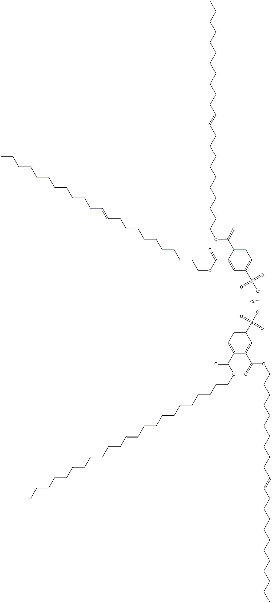 Bis[3,4-di(11-tricosenyloxycarbonyl)benzenesulfonic acid]calcium salt Struktur