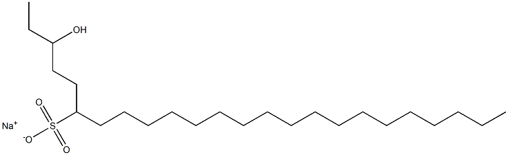 3-Hydroxytetracosane-6-sulfonic acid sodium salt Struktur