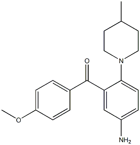 5-Amino-4'-methoxy-2-(4-methyl-1-piperidinyl)benzophenone Struktur