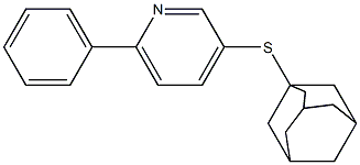 3-[(Adamantan-1-yl)thio]-6-phenylpyridine Struktur