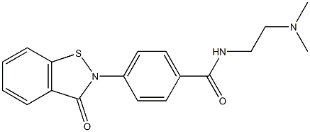 4-[(2,3-Dihydro-3-oxo-1,2-benzisothiazol)-2-yl]-N-[2-(dimethylamino)ethyl]benzamide Struktur