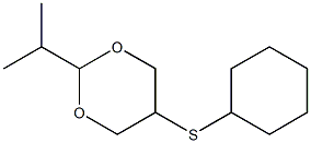 2-Isopropyl-5-(cyclohexylthio)-1,3-dioxane Struktur