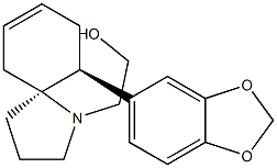 (5S,10S)-1-(2-Hydroxyethyl)-10-(1,3-benzodioxol-5-yl)-1-azaspiro[4.5]dec-7-ene Struktur